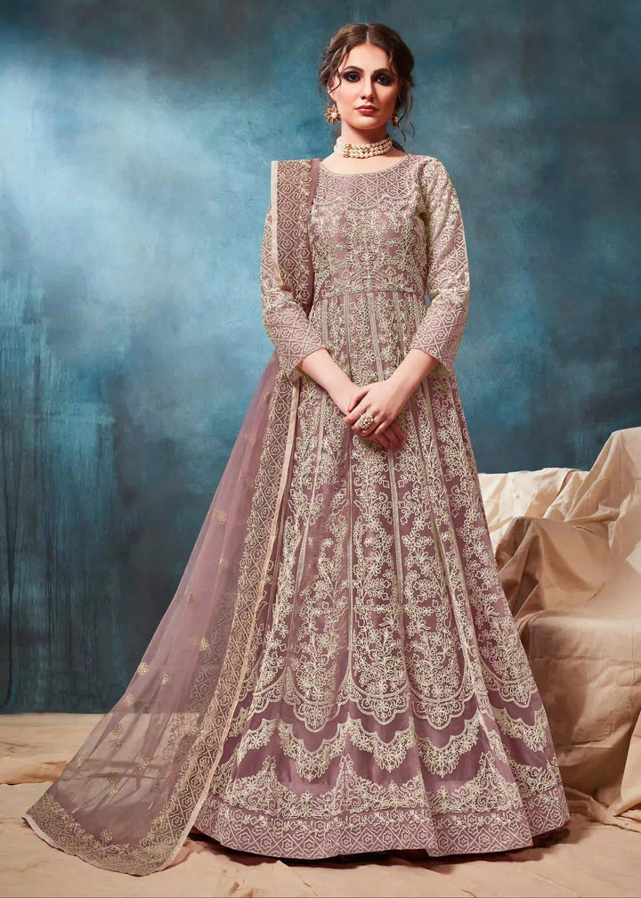 Light purple Designer Anarkali Suit | Chic Ensemble for Festive Occasions