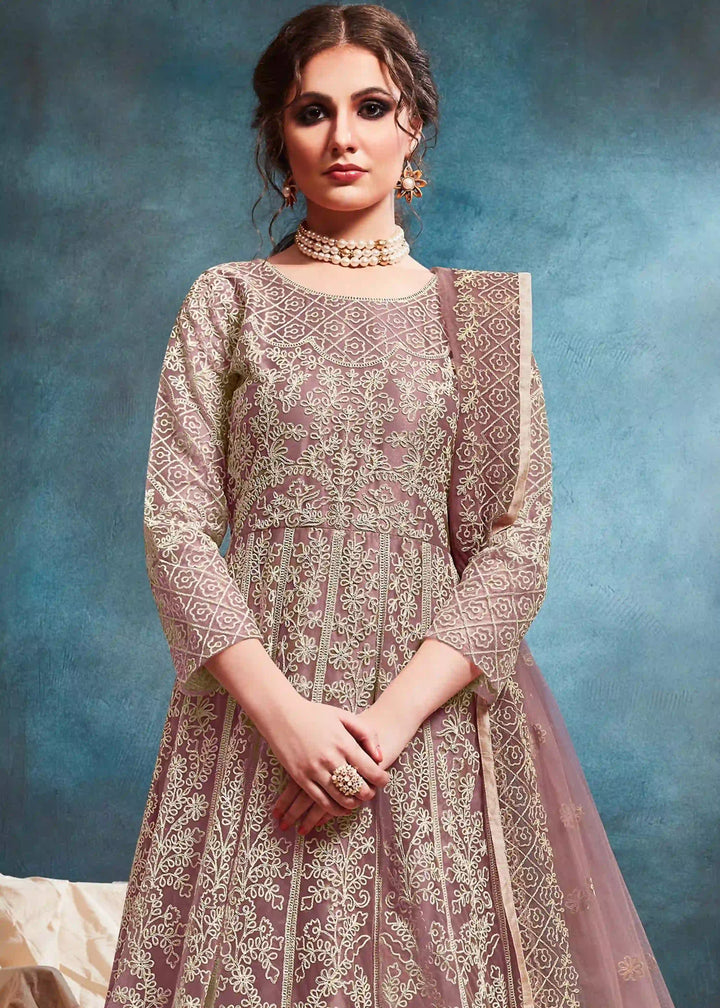 Light purple Designer Anarkali Suit | Chic Ensemble for Festive Occasions