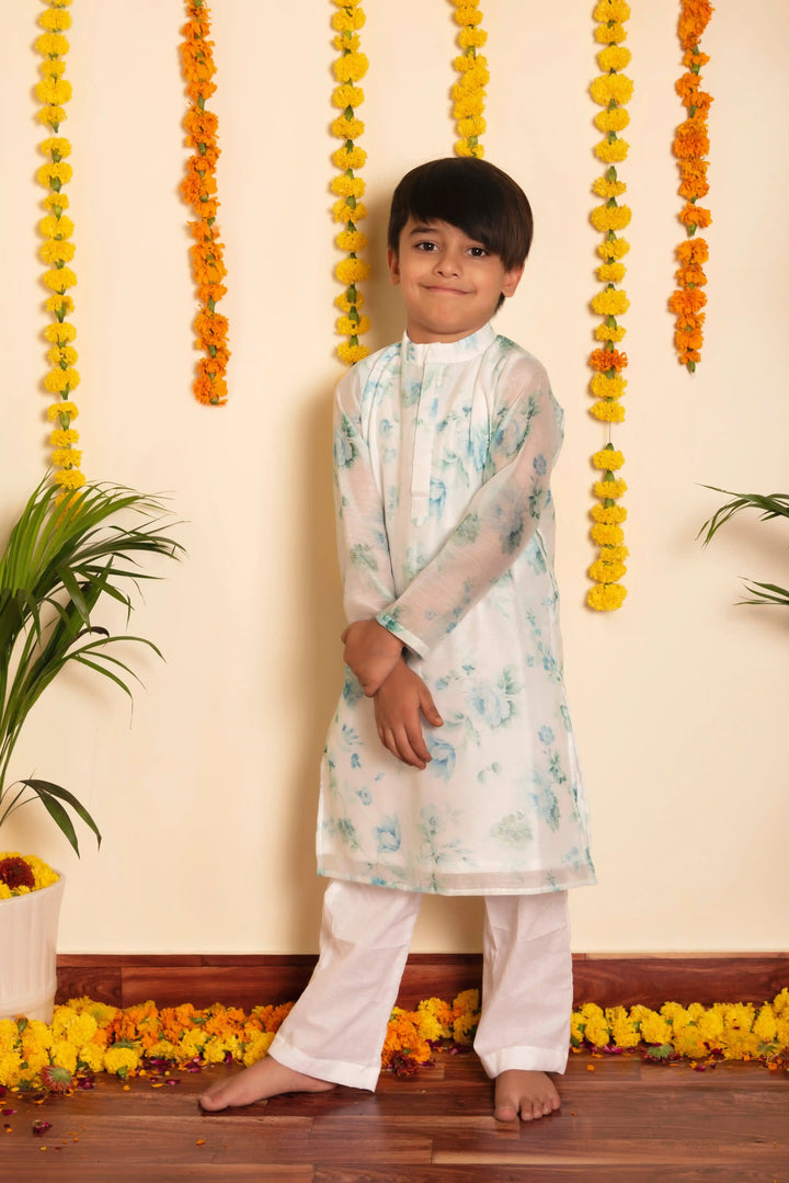 Bachpan Pure Elegance in White | Falak Chandheri Kurta Pant Set