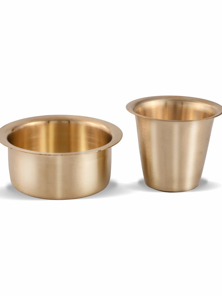 Durable Brass Coffee Dabara Set | Radiant Finish Perfect for Gifting