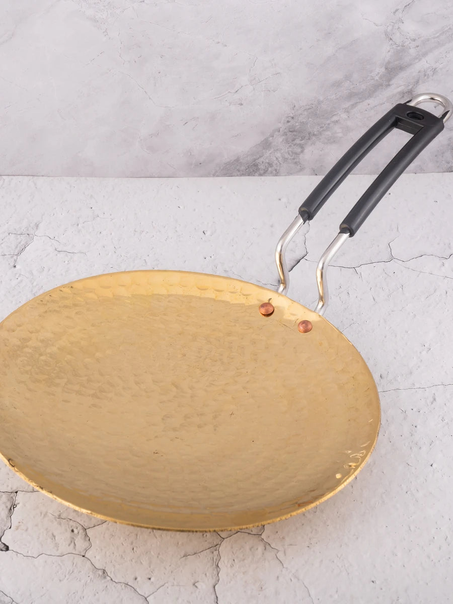 Brass Roti Tawa Non-Stick Roasting Pan | 10-Inch Durable & Healthy