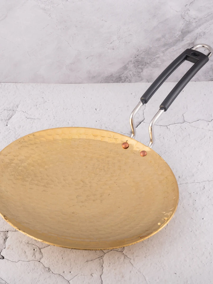 Brass Roti Tawa Non-Stick Roasting Pan | 10-Inch Durable & Healthy