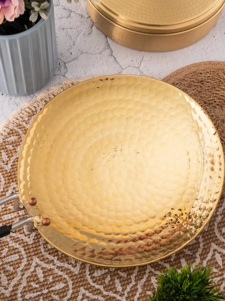 Brass Roti Tawa Non-Stick Roasting Pan | 10-Inch Durable & Healthy