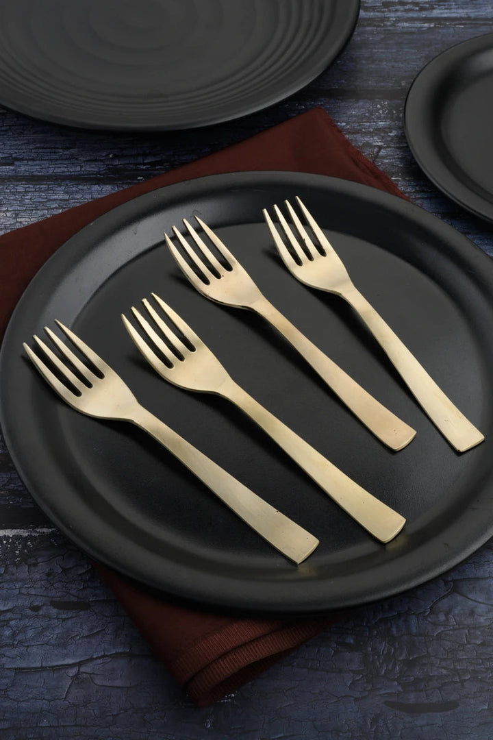 Traditional Kansa Matte Fork Set 6PC | Durable & Stylish Tableware