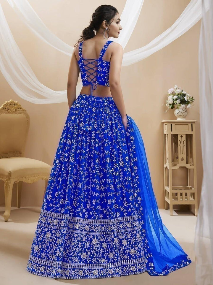 Designer blue lehenga choli for party wear