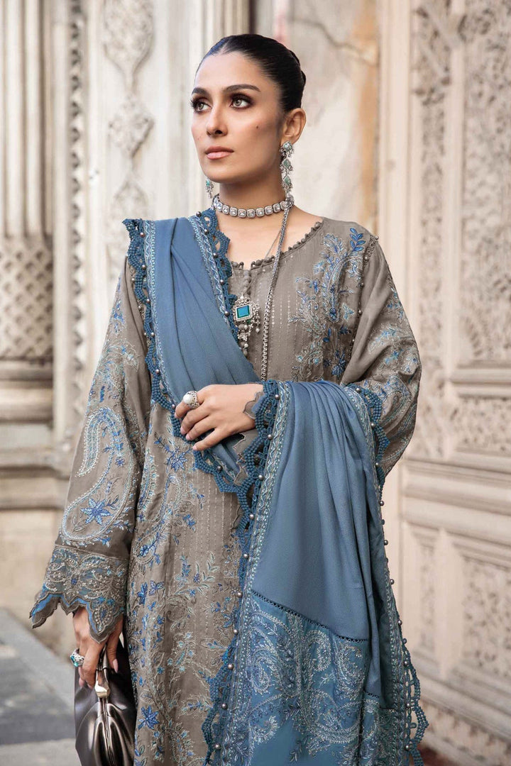 Elegant Dusty Brown Organza Suit | Graceful Salwar Kameez with Dupatta