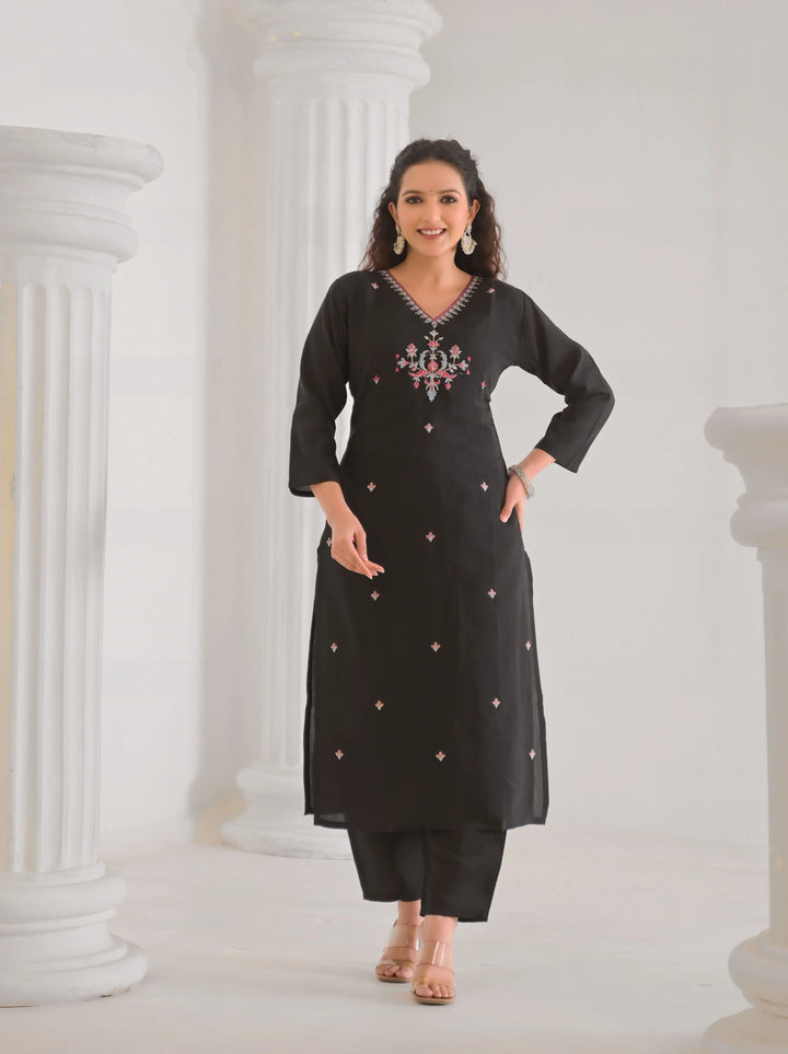 Elegant black salwar suit for wedding and party wear