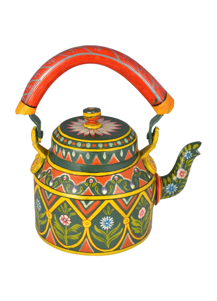 Ethnic Art Tea Kettle | Home Decor Piece with 1L Capacity