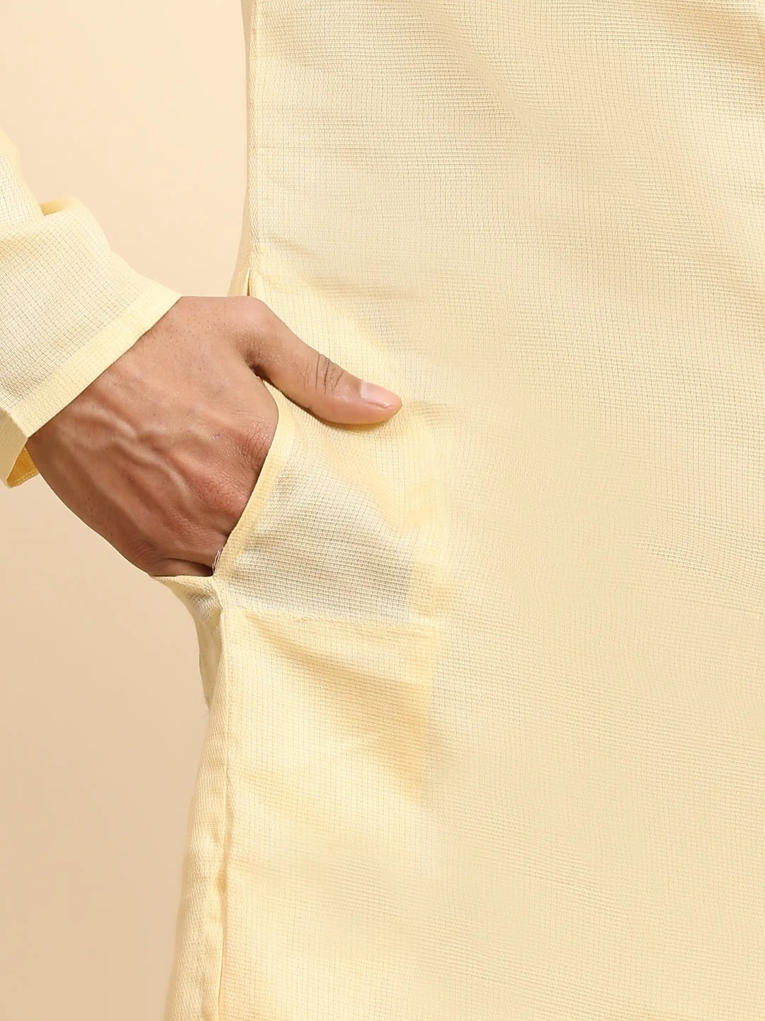 Light Yellow Kurta Pajama Set | Elegant Attire for Festivals & Haldi