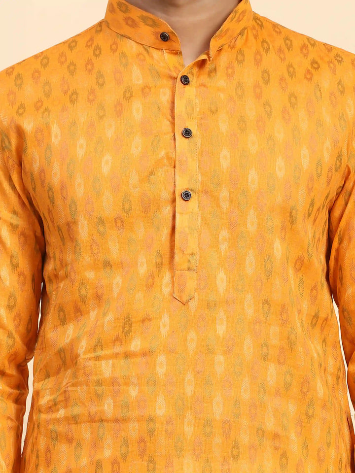 Traditional Light Orange Kurta Pajama | Pure Cotton Kurta for Men