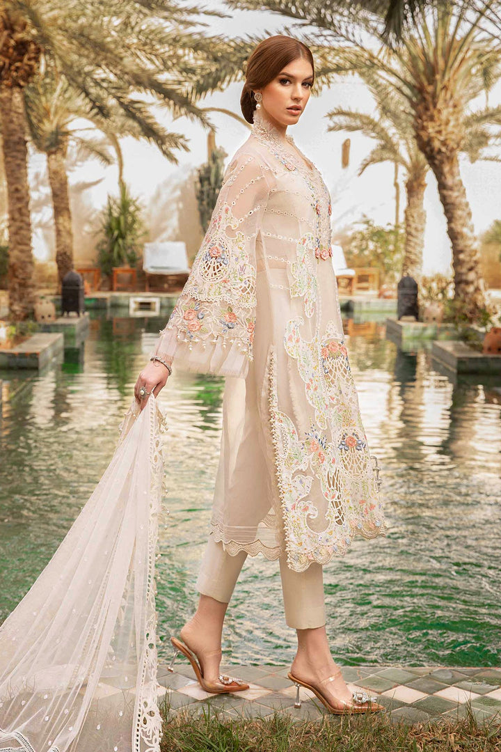 Eye-Catching Chiku Salwar Kameez | Heavy Cotton Embroidered with Net Dupatta