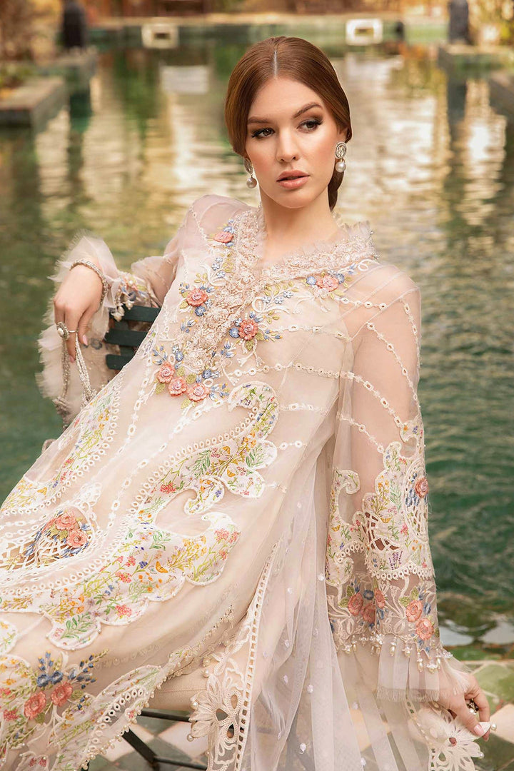 Eye-Catching Chiku Salwar Kameez | Heavy Cotton Embroidered with Net Dupatta