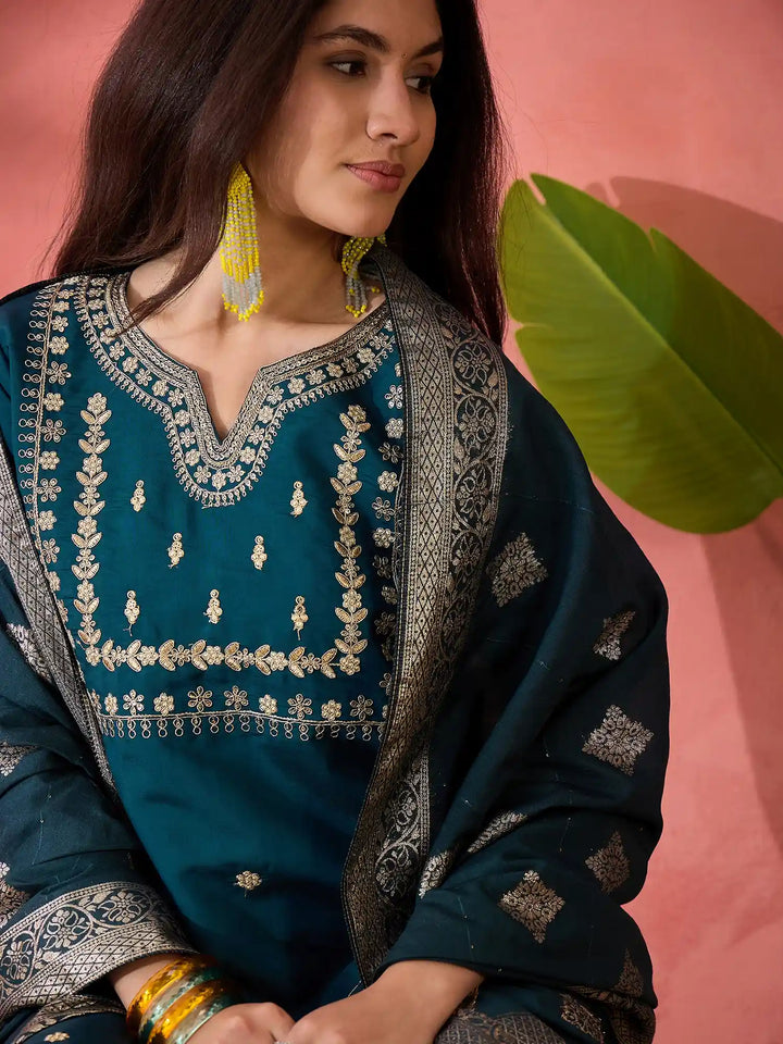 Festive Teal Blue Salwar Kameez Online