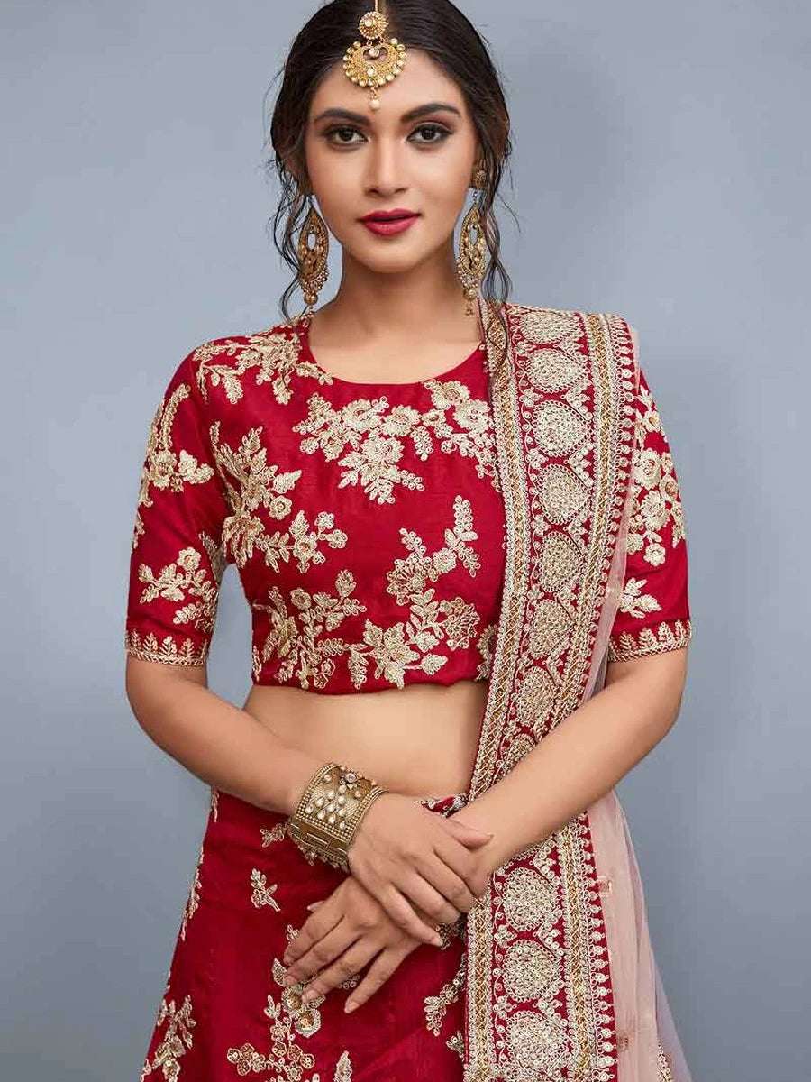 Premium Maroon Lehenga | Embroidered Work Special Events