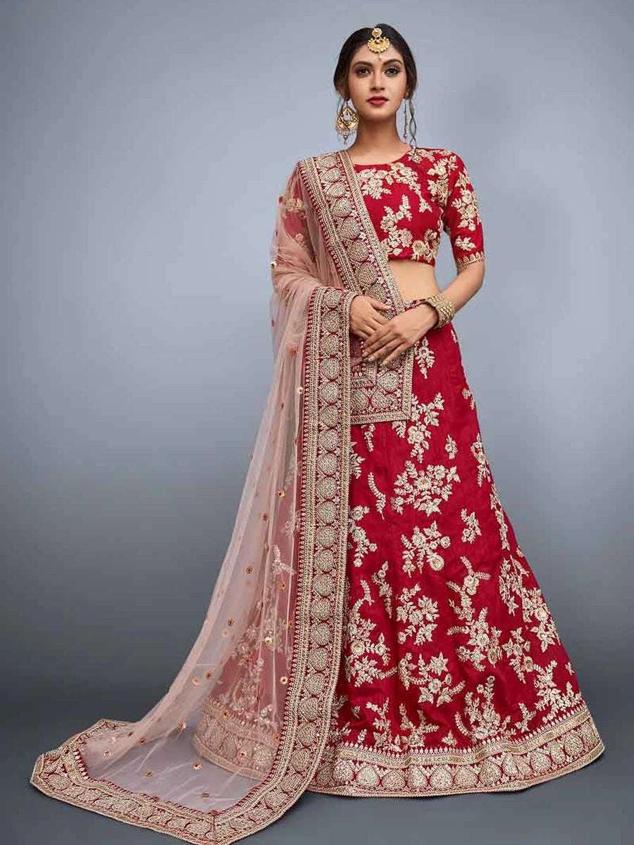 Premium Maroon Lehenga | Embroidered Work Special Events