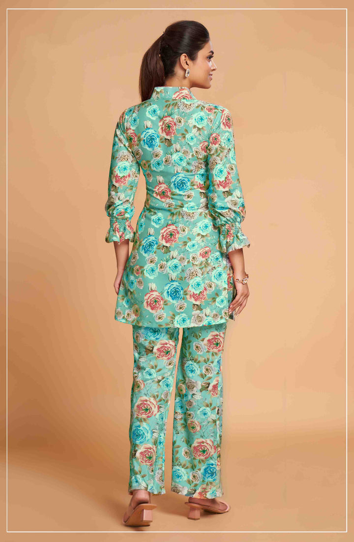 Sea Green Stylish Co-Ord Set for Women | Perfect Casual Co-Ord Outfit
