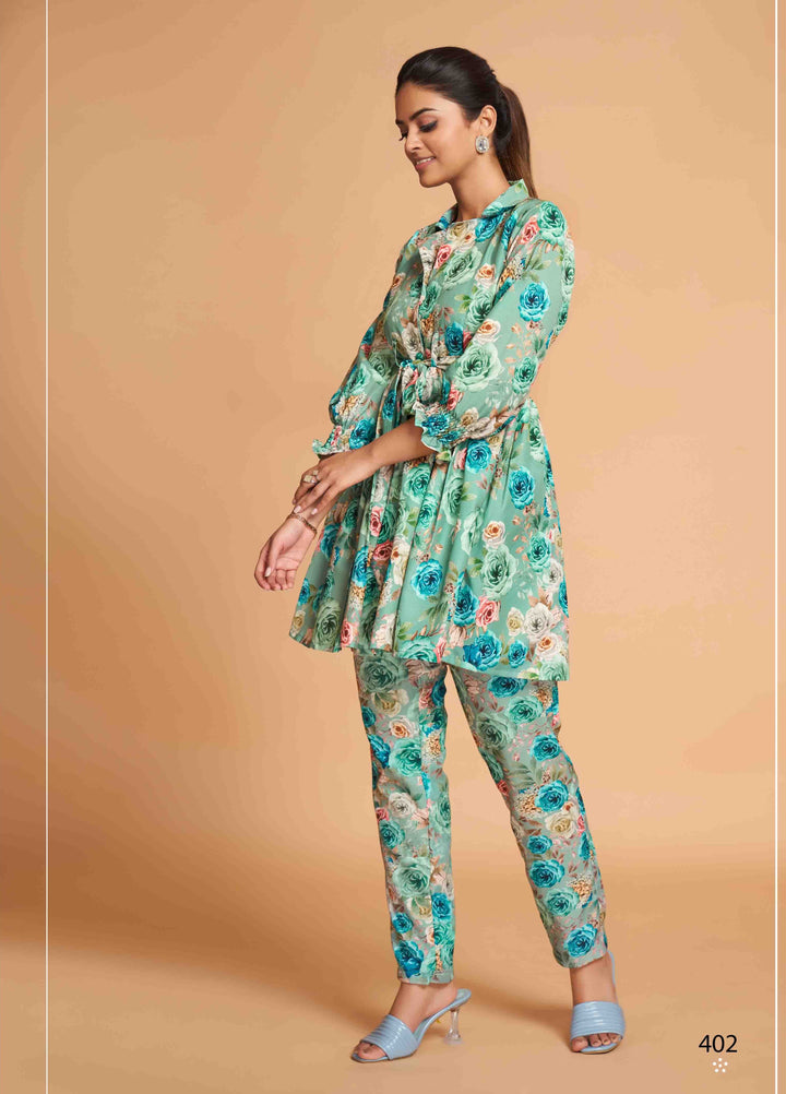 Sea Green Stylish Co-Ord Set for Women | Perfect Casual Co-Ord Outfit