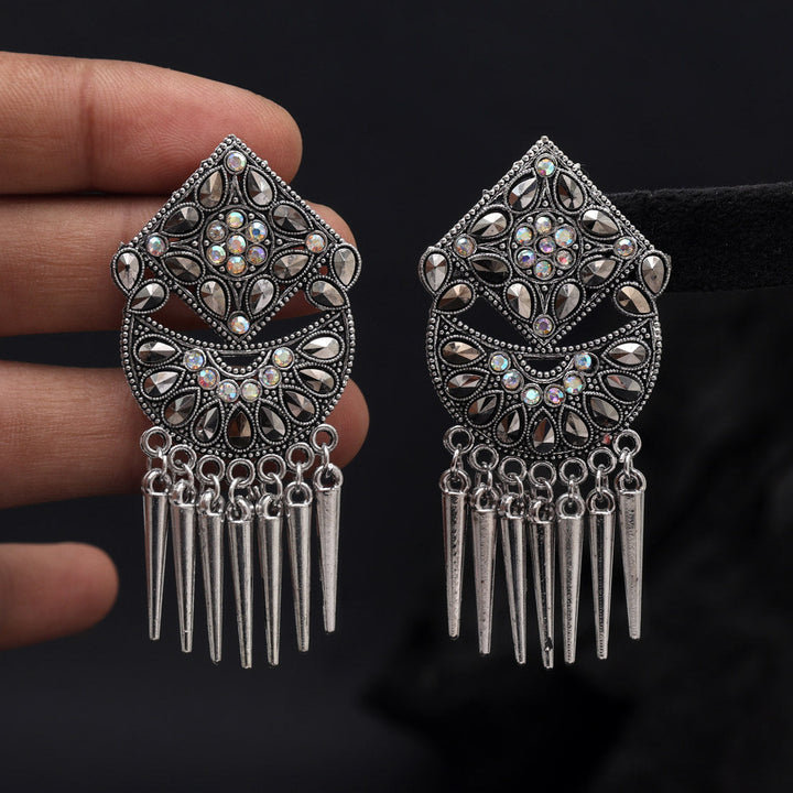 Handcrafted Oxidised Earrings | Boho Chic Silver Jewelry