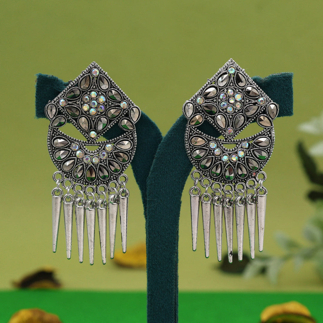 Handcrafted Oxidised Earrings | Boho Chic Silver Jewelry