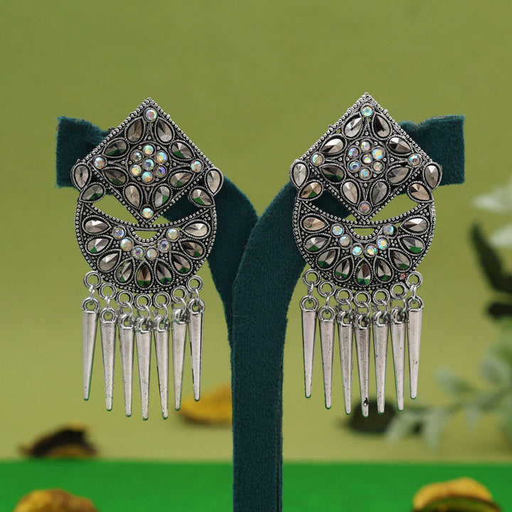 Handcrafted Oxidised Earrings | Boho Chic Silver Jewelry