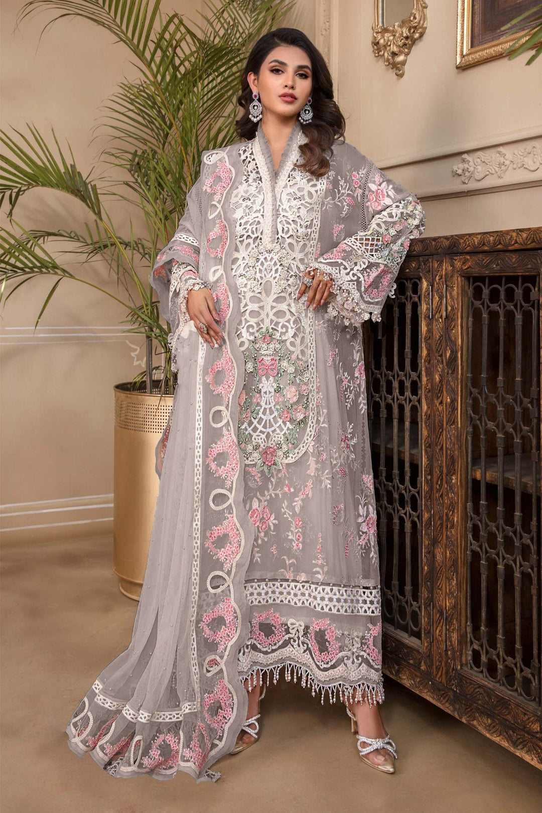 Timeless Gray Georgette Salwar Kameez | Graceful Suit for Every Occasion