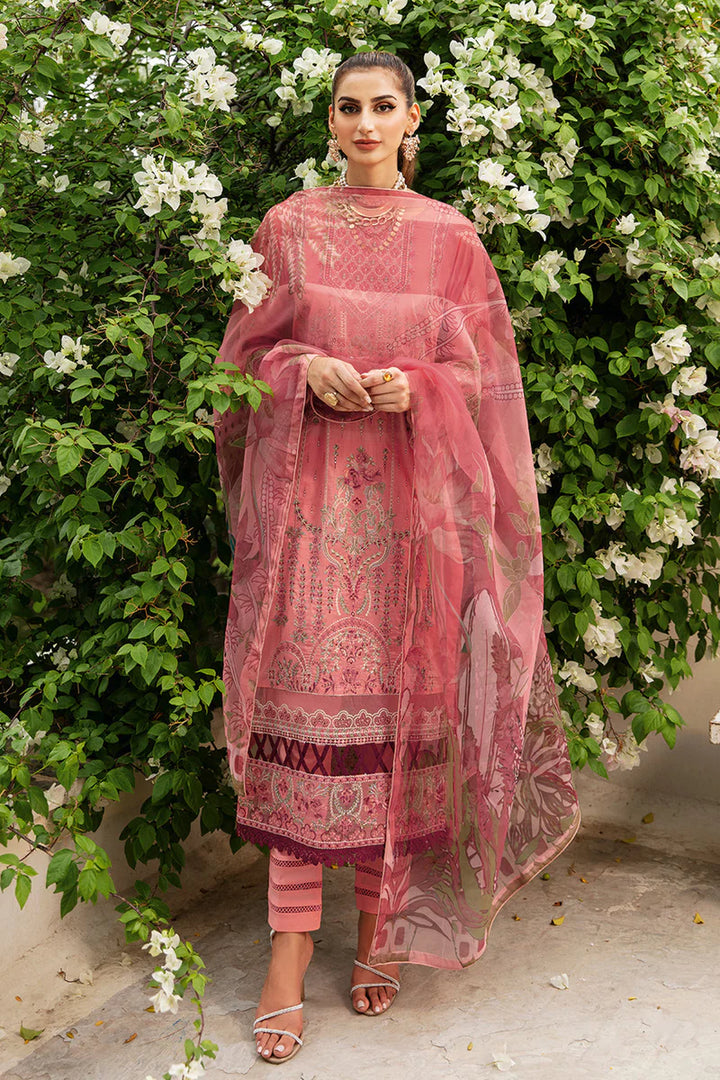 Stylish Rayon Coral Pink Salwar Kameez | Digital Printed Cotton Dupatta