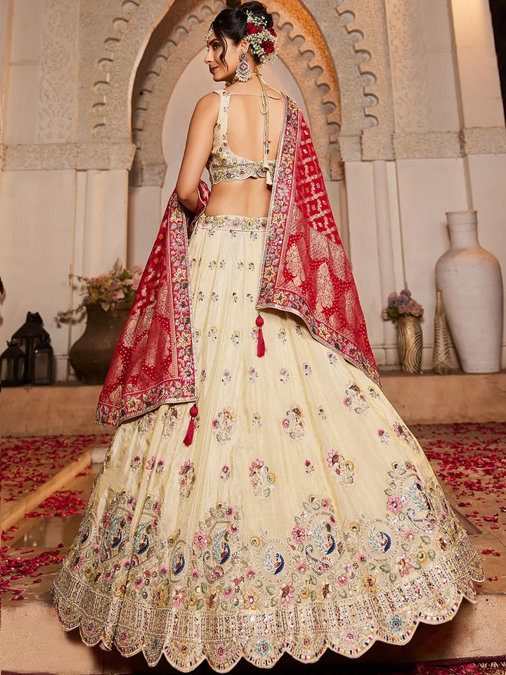 Handcrafted pink lehenga for women