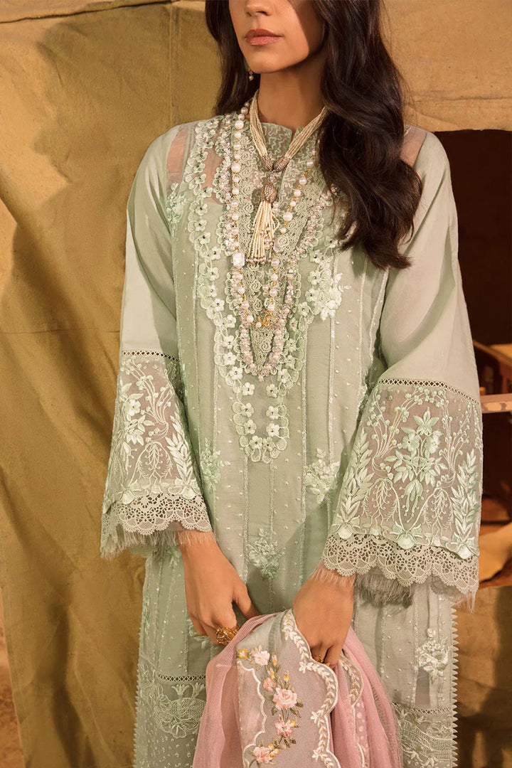 Designer Pista Green Kameez with Dupatta | Stylish Net Ethnic Suit for Women