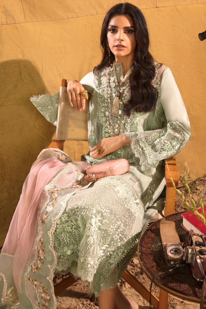 Designer Pista Green Kameez with Dupatta | Stylish Net Ethnic Suit for Women