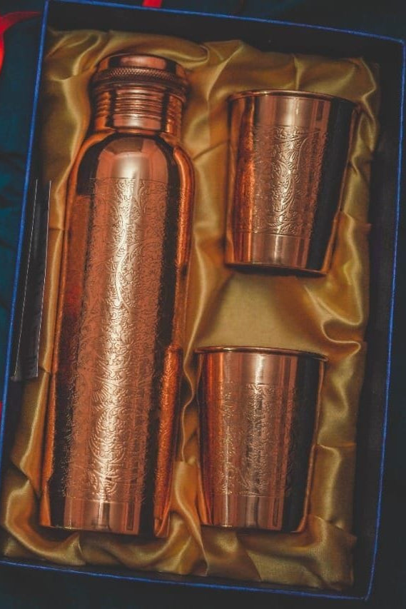 Gift-Ready Copper Jug & Glass Set | Upahaaram Collection