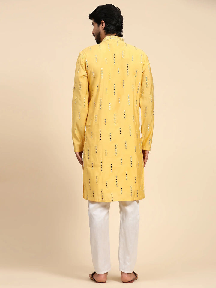 Designer Silk Kurta Set | Sophisticated Festive Wear for Haldi Ceremonies