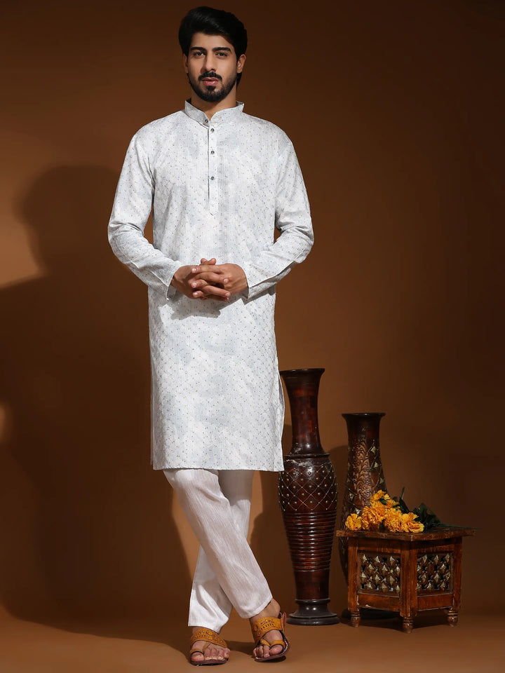 Trendy Men's Kurta Set | Sequins & Tie-Dye for Weddings & Special Events