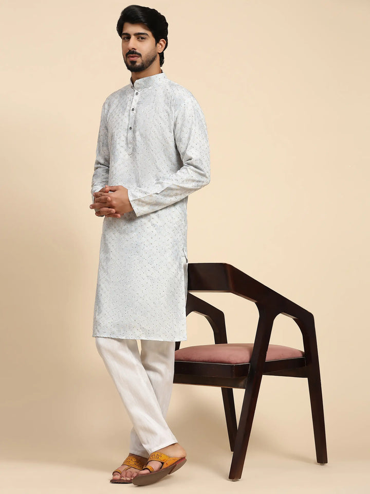 Trendy Men's Kurta Set | Sequins & Tie-Dye for Weddings & Special Events
