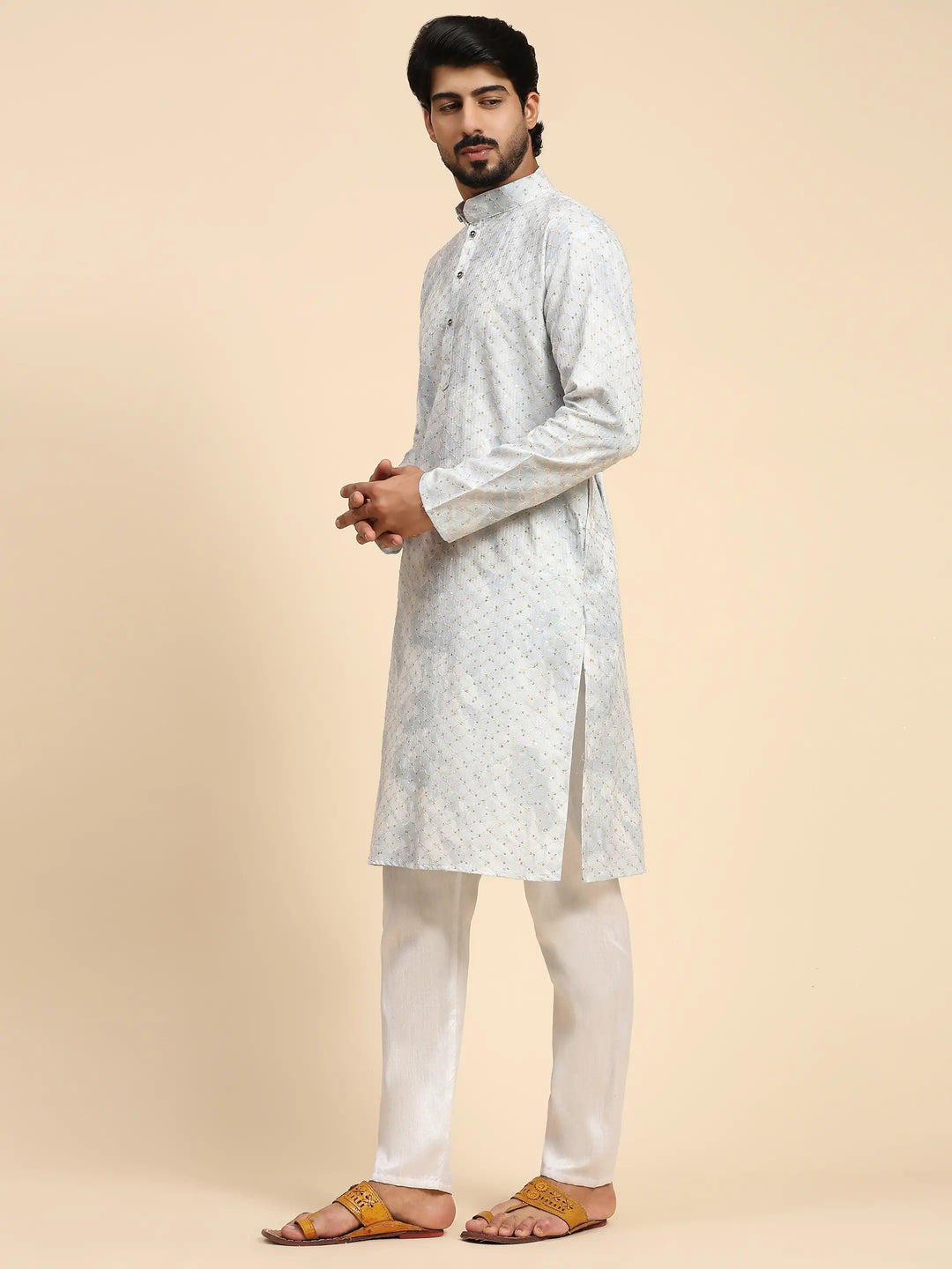 Trendy Men's Kurta Set | Sequins & Tie-Dye for Weddings & Special Events