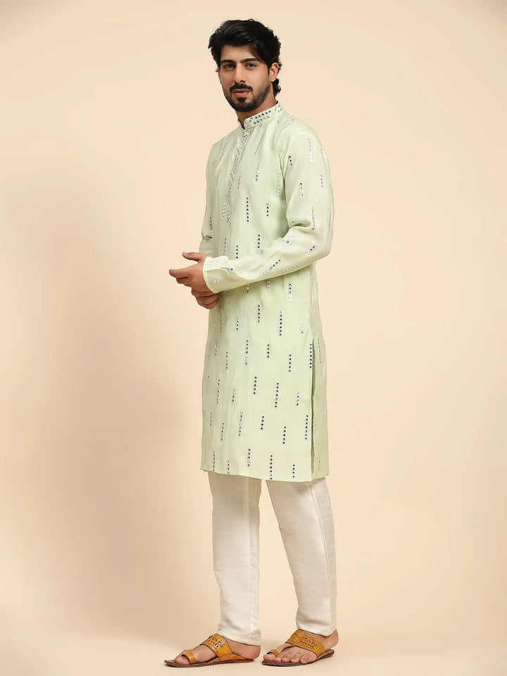 Designer Silk Kurta Set | Sophisticated Festive Wear for Haldi Ceremonies
