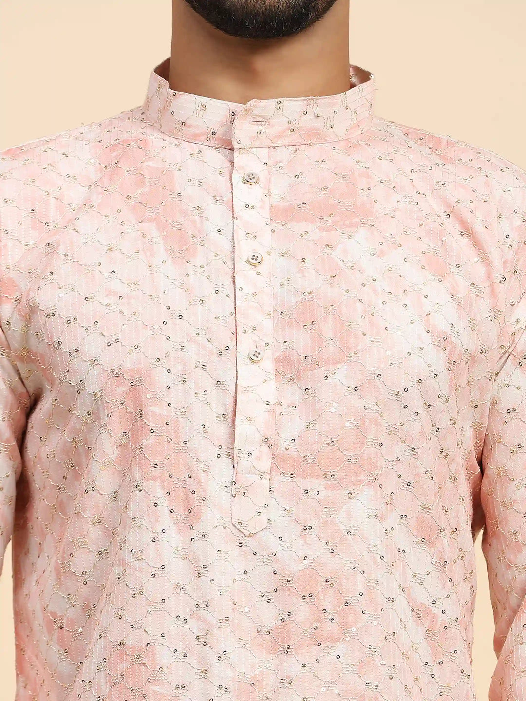 Designer Tie-Dye Kurta & Pajama | Digital Print Sequence for Men's Festive Wear