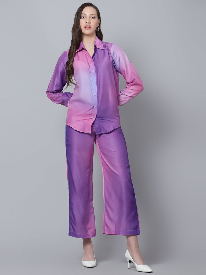 Amber Sleek Ombre Muslin Co-Ord Set | Trendy & Comfortable Choice