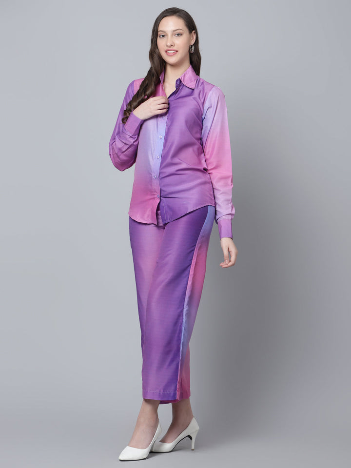 Amber Sleek Ombre Muslin Co-Ord Set | Trendy & Comfortable Choice