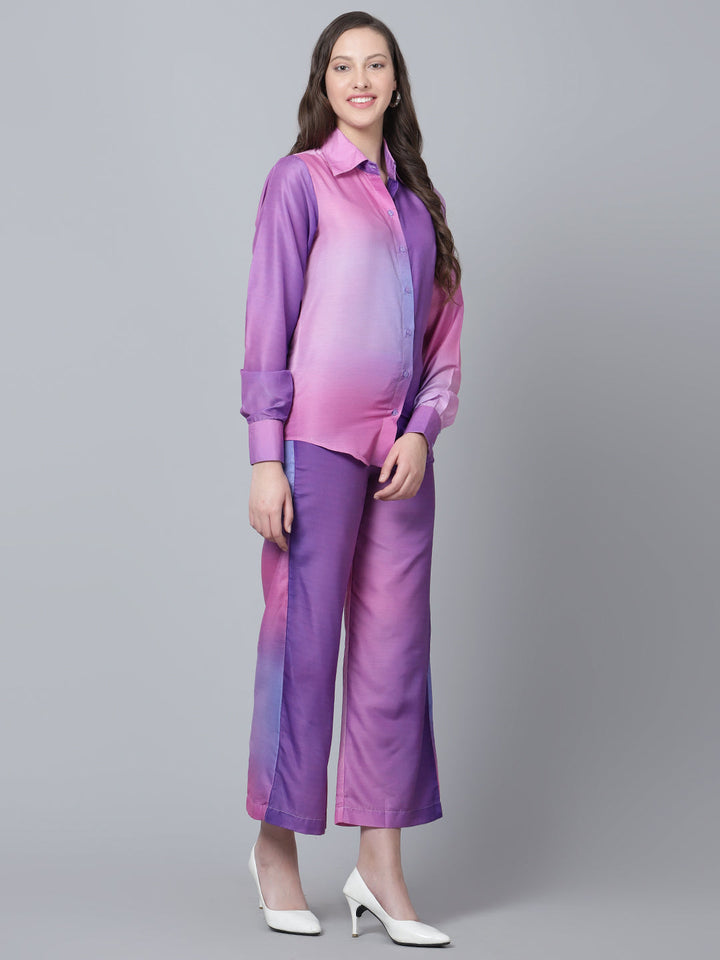 Amber Sleek Ombre Muslin Co-Ord Set | Trendy & Comfortable Choice