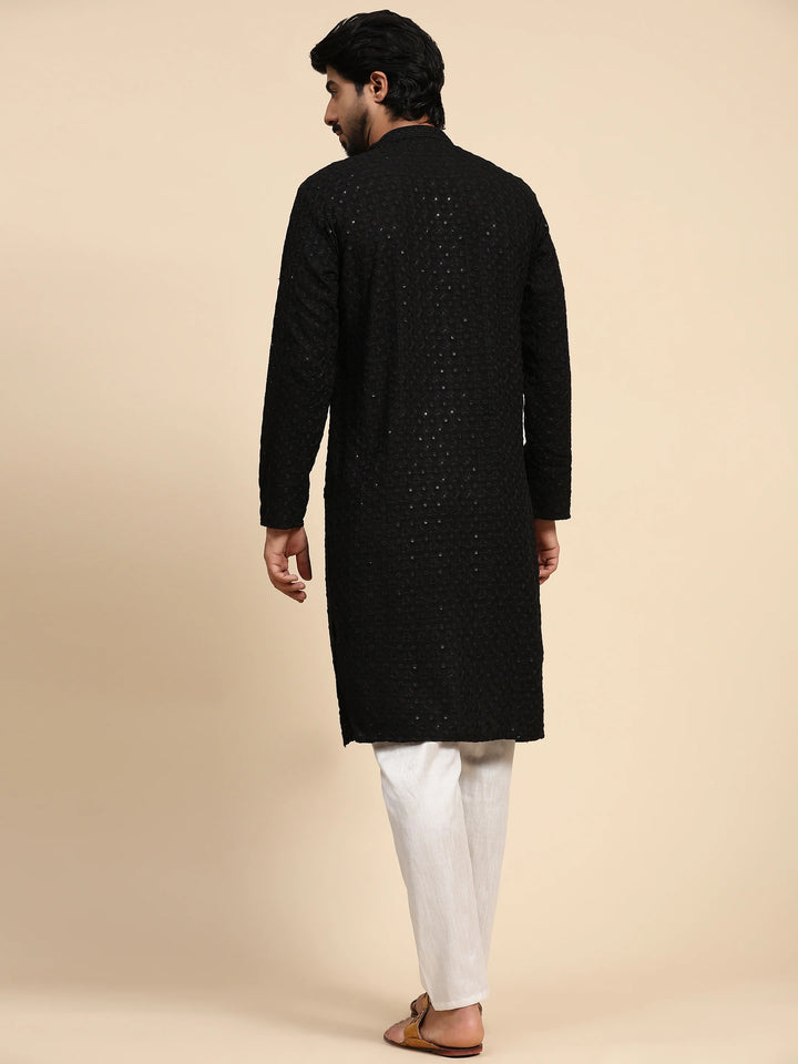 Rayon Cotton Kurta Set | Intricate Weaved Chikankari for Festive Occasions