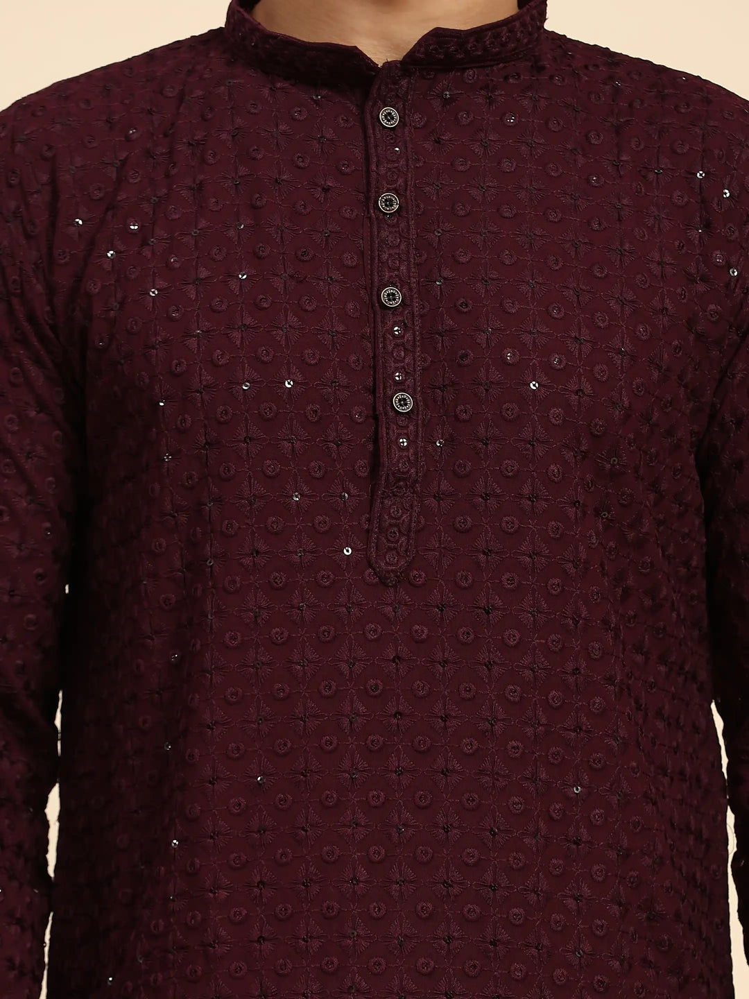 Rayon Cotton Kurta Set | Intricate Weaved Chikankari for Festive Occasions