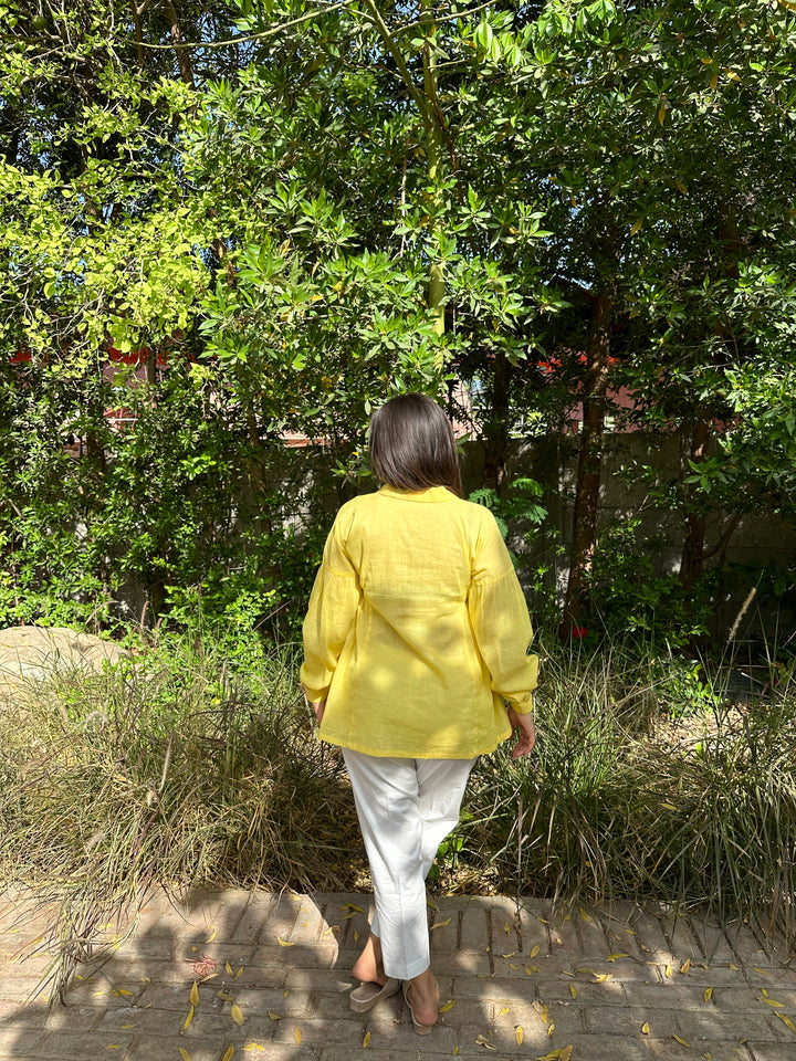 Yellow & White Embroidered Co-ord Set | Chic Summer Style