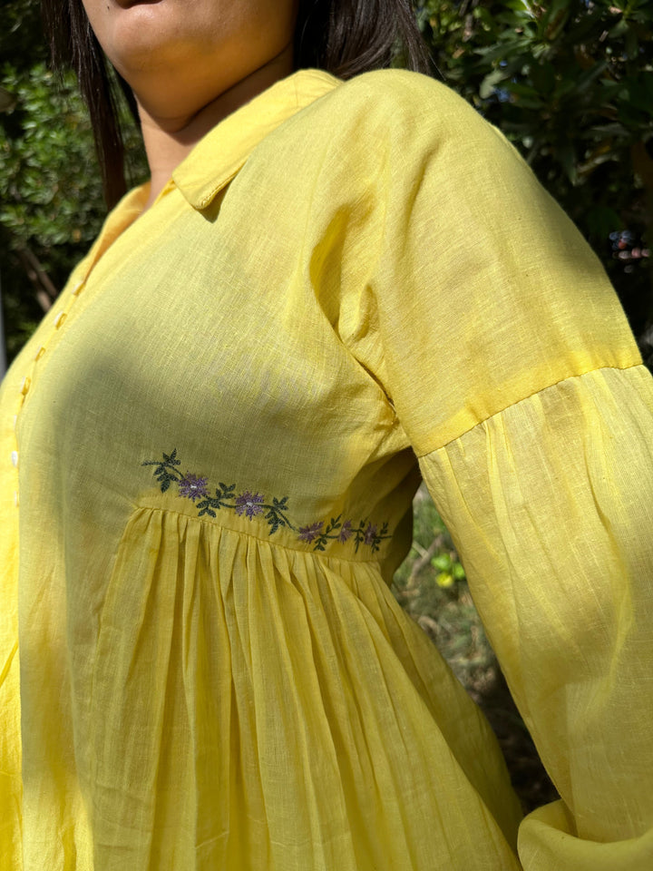 Yellow & White Embroidered Co-ord Set | Chic Summer Style