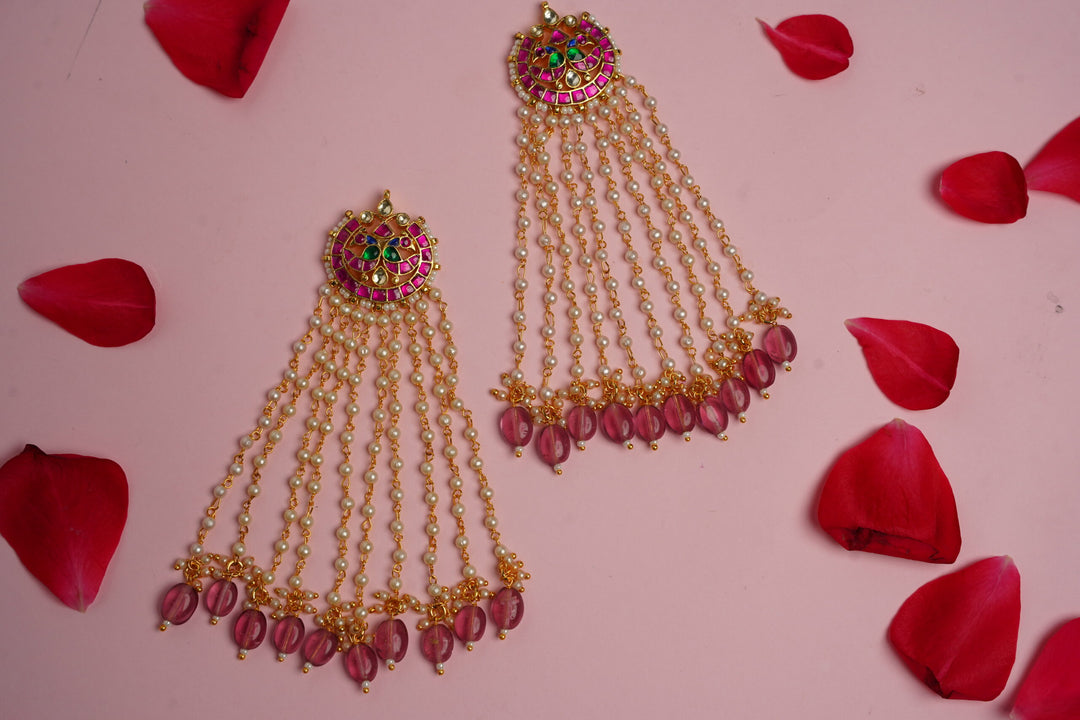 Pink & Green Top Earrings | Stylish Jhumka for Every Occasion