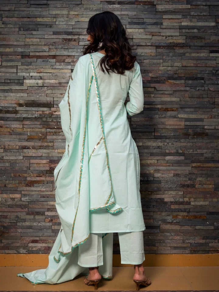 Simple Yet Stunning | Celeste Cotton Straight Kurta in Light Blue