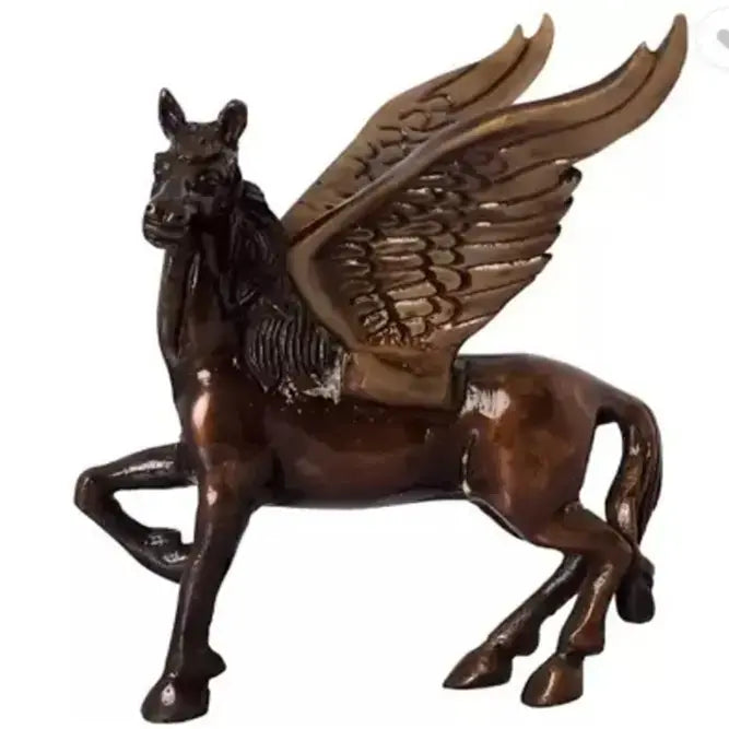 Unique Brass Unicorn Horse Statue | Crafted Centerpiece for Home Decor