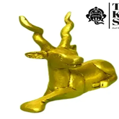 Graceful Deer Brass Statue | Crafted Accent for Home Decor