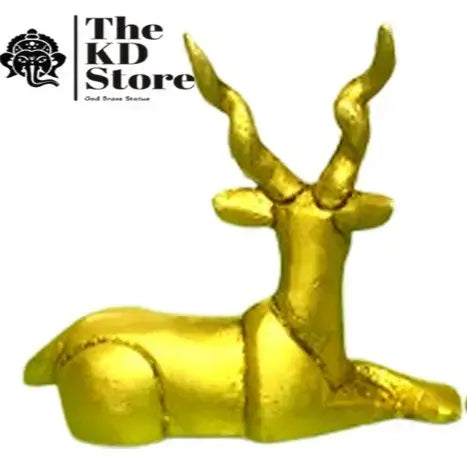 Graceful Deer Brass Statue | Crafted Accent for Home Decor