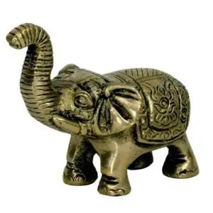 Sleek Elephant Brass Statue | 7.5cm, 200g Home Decor Idol