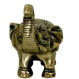 Sleek Elephant Brass Statue | 7.5cm, 200g Home Decor Idol